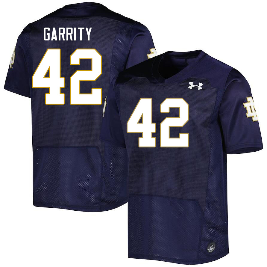 Men #42 Henry Garrity Notre Dame Fighting Irish College Football Jerseys Stitched Sale-Navy - Click Image to Close